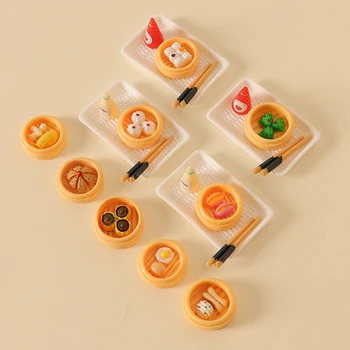 1/12 Lutke Mini Kitajski Zajtrk Set Model Kuhinja Hrane, Pribor Za Doll House Decoration Otroci Pretvarjajo, Igra Igrače