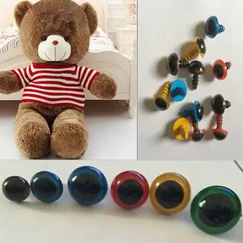 100 kozarcev Plastičnih Varnosti Oči Za Igrače, Bleščice, Mix Barve Obrti Lutka Oči Za medvedek 8-20 mm Živali Lutkovno Lutka DIY