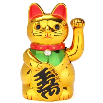 1pc Klasična Zlata Beckoning Kodranje Srečen Mačke Slika Premika Roko Kitajski Bogastva Bogastvo Feng Shui Doma Hotel Dekor Obrti