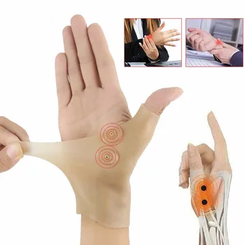 1Pcs Magnetna Terapija za Zapestje Roke, Palec Podporo Rokavice Silikonski Gel Artritis Tlak Korektor Masaža Lajšanje Bolečin Rokavice