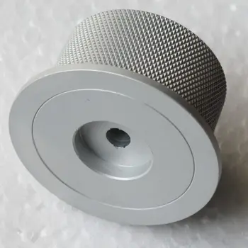 1pcs Srebrno Aluminijasto Glasnosti Gumb Audio Potenciometer Gumb D:50 mm H:28mm
