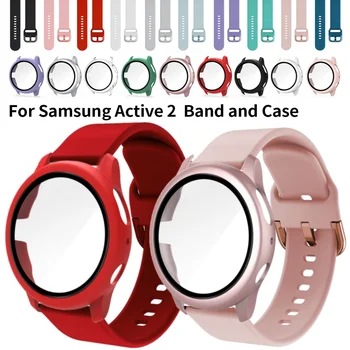 20 mm, Trak+Ohišje za Samsung Galaxy Watch 4/5/6 40 mm 44 mm Pas Za Galaxy Watch Aktivna 2 40 mm 44 mm Zaščitni Odbijača Kritje Primera