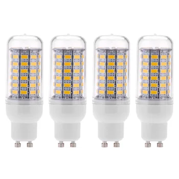 4X GU10 10W 5730 SMD 69 LED Žarnice LED scenografija, LED Žarnice za Varčevanje z Energijo 360-Stopinjski 200-240V Toplo Bela