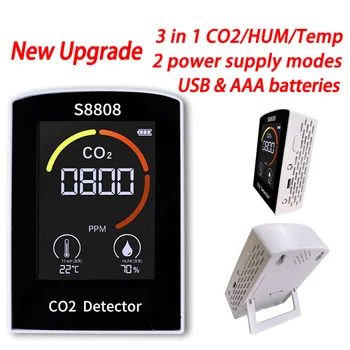 B50 Novo Realnem času CO2 Ogljikov Dioksid Detektor Zraka Monitor Skladišče Kakovosti Zraka Temperatura Vlažnost Monitor CO2 Senzor