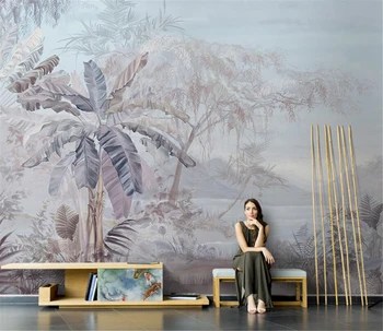 beibehang po Meri Jugovzhodna Azija Banana Listov Zidana ozadje TV Ozadju 3D Stene Papirja Dnevna soba dekoracijo doma za izboljšanje