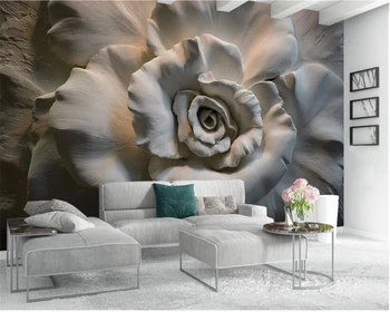 beibehang Tri-dimenzionalni osebna, dekorativna de papel parede 3d ozadje olajšave rose TV, kavč ozadju stensko slikarstvo