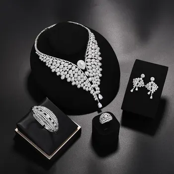 Dubaj glamurja razkošje svate 4pc za ženske, modno oblikovanje Utrla diamant udejstvovanje nakit set
