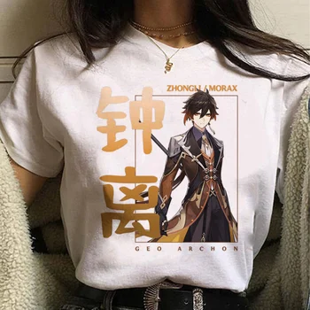 Genshin Vpliv tshirt ženske anime poletne harajuku Tee ženska oblačila manga