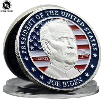 Joe Biden Spominski Kovanec Silver Plated Kovinski Izziv Kovanca Zbiranja Darilo za 46. Predsednik Združenih držav amerike