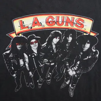 LA Band GUNS 1989 Tour Bombaž Black Vseh Velikosti Unisex Majica C1402 dolgimi rokavi