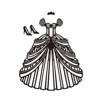 Lep Srčkan Princesa Obleko Rezanje Kovin Matrice za Diy Scrapbooking Foto Album Reliefi Kartico Izdelavo Matrice Plovilo Predloga