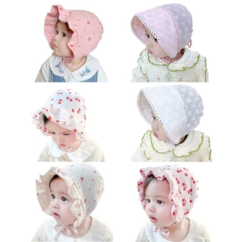Lep Čipke Bonnet Klobuk, slamnik Skp za Novorojenčke Super za Photoshoots & Stranke