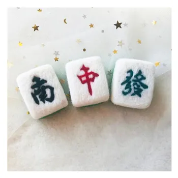 mahjong volne needlepoint kit volne klobučevine iglo polstenja keychain obrti needlecraft DIY ročno