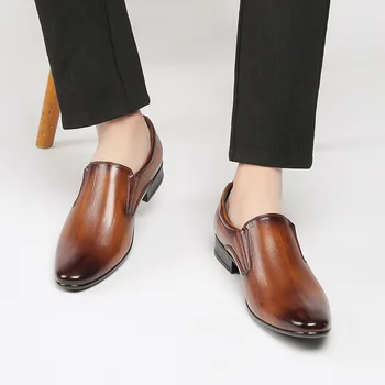 moda za moške poroka stranka obleko originalne usnjene čevlje slip-on vožnjo čevelj dihanje poletje loafers black brown obutev moški