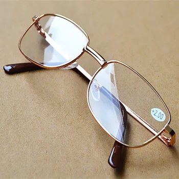 Moških Branje Očala Ultralahkimi, Kovinski Okvir Jasno Očala Povečevalna Očala Prenosni Očala Darilo za Starše Presbyopic Očala