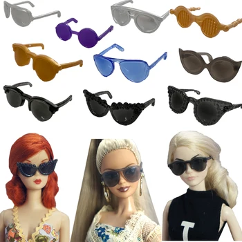 NK 5 Kos /Set sončna Očala Za 1/6 Lutka Princesa Dressing Up Dodatki Lutke Črna Očala Igrače Za Igrača Barbie Lutka JJ