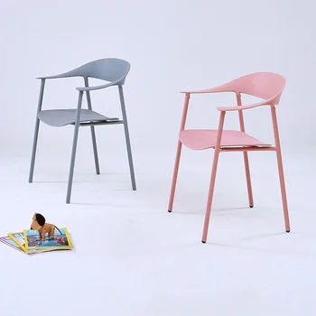Nordijska stoli jedilnico, moderno in minimalistično klopi, mize, backrests, kavarne, mleko, čaj trgovin, stackable pogajanja tabl