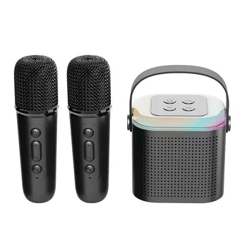 Nov Mikrofon Karaoke Sistem, Pralni Prenosni Bluetooth 5.3 Zvočnik z 1-2 Brezžični Mikrofoni Doma Družinsko Petje Stroj