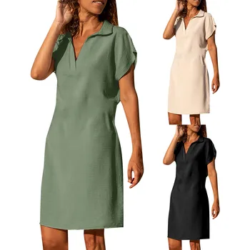 Osebnost Design Poletje Barva Svoboden Priložnostne Obleko Mini Poletje Obleko za Ženske Ženske Tunika Obleka