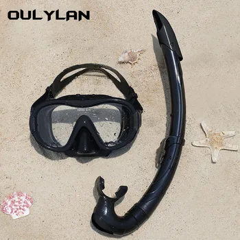 Oulylan Snorkeling Nastavite Odraslih Silikonski Krilo, Anti-Fog Očala Za Potapljanje Maske, Očala Bazen Opreme Poklicne