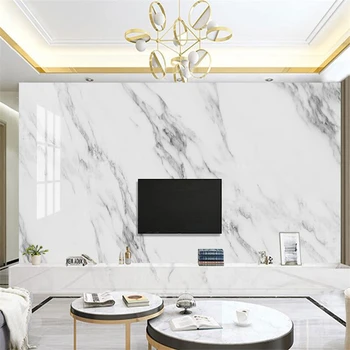 Ozadje po meri 3d vzdušje preprosta, elegantna bela jazz belo sivi marmor ozadju stene dnevna soba, spalnica hotel zidana обои