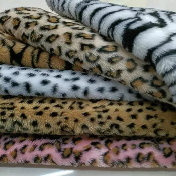 Pliš Tkanine Na Meter Za Klobuk Vrečke Pillowcases Fazi Materiala Diy Šivanje Debelo Krpo, Mehko Udobno Toplo Nemoteno Leopard Print