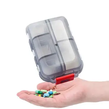 Potovanja Tabletke Organizator Polje 10 Oddelkov Dnevnega Tabletke Primeru Tablete Škatla S Pokrovom Dvojno Plast Prenosni Vitamina Držalo Za Posodo