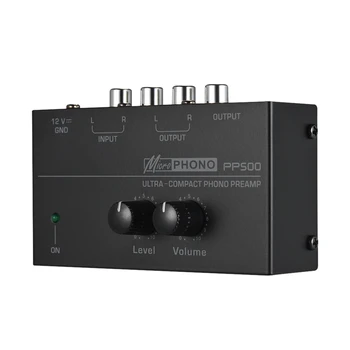 PP500 Gramofon Vmesnik za Prenosni Metal Z Raven Ultra Kompakten Phono pre-amp Audio Stereo Phonograph Elektronski Preamplifier