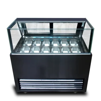 Prilagodite izdelek、Navpično slog 12 Soline Hladilnik gelato ice predstavitev/led zaslon kabinet/steklo zaslona predstavitev vitr