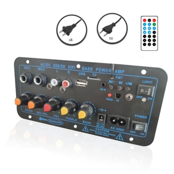 R91A Ojačevalnik D20 Bluetooth-združljivo Digitalno MP3 Ojačevalniki FM - Treble in Bas Zvok za Domači Zvočniki za Avto