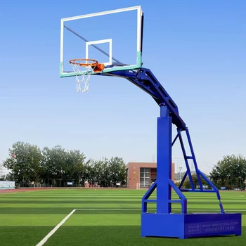 Standardna Višina 3.05 m Modra Hidravlični Košarka Cilj Stojalo Stojalo za Odrasle Basket Ball Hoop Igre Šoli, Prostem Športne Opreme za Telovadnico