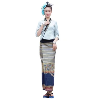 Tajska Tradicionalna Oblačila za žensko Bluzo Vrhovi Pha Greh Krilo Tajski Obleko Restavracija Hotel Delovne Obleke Southease Azijski Slog