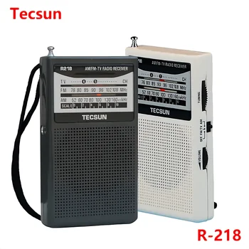 TECSUN R-218 AM/FM/TV Zvok Radia Žep Sprejemnik Z vgrajenim zvočnikom Prenosni Radio TECSUN R218