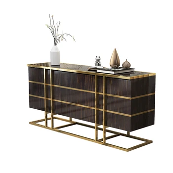 V novi, moderni visokega sijaja bife kabinet, jedilnico pohištvo zlati noge marmorja sideboard
