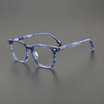 Visoka kakovost oblikovalec blagovne znamke modnih očal okvir full frame ročno izdelan acetatni men eye glasses nišo retro očala za kratkovidnost