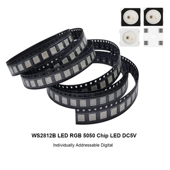 WS2812B IC 4pin 5050 SMD WS2812 RGB barvno Posamično Naslovljive Digitalna RGB LED Čip 5 V LED Čip 10-1000PCS