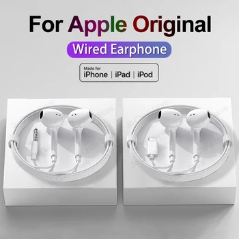 Za Apple Original Slušalke Za iPhone 14 Pro Max 13 12 Mini 11 Žične Slušalke X XR XS 7 8 6S Plus Telefon Bluetooth Slušalke
