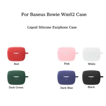 Za Baseus Bowie Wm02 Primeru Tekoči Silikon Zaščita Stavko Brezžične Slušalke Shockproof Kritje za Baseus Wm02