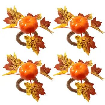 Zahvala Napkin Obroči Napkin Zaponke Zahvalni Harvest Pumpkin Javor Listi Napkin Obroči Realno Padel za Jedilnico