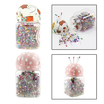 500Pcs/Steklenica Multicolor Quilting Naravnost Zatiči Pearl Šivanje Tkanine iz Pin Blazine Dressmaking