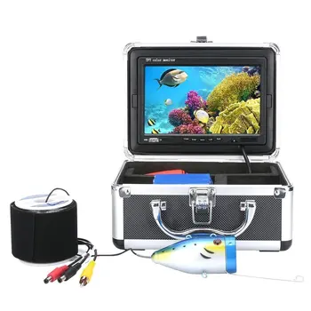 7 Palčni HD 1000tvl Podvodni Ribolov Video kamer Z 12 Kos Bele svetleče Diode Ribe Finder 15M Kabel